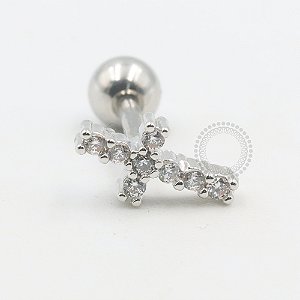 MBA102 Microbell Cruz Cravejado Banho Ródio