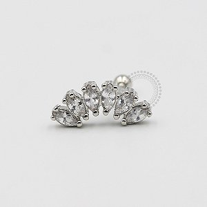 MBA18 Microbell Cluster Navetes Banho Ródio