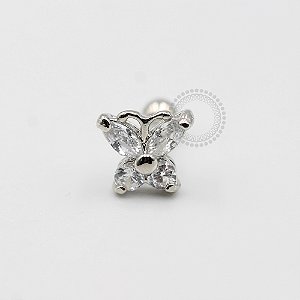 MBA29 Microbell Borboleta CZ Banho Rodio