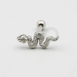 MBA74 Microbell Cobra Olho CZ Banho Ródio