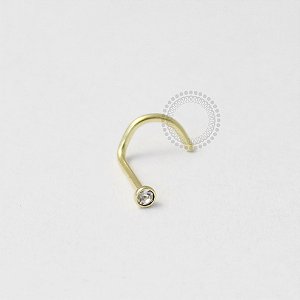 NR31 Nostril CZ 0.8mm Banho Ouro
