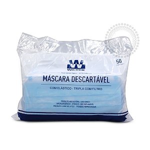 DC03 Máscaras Descartáveis Tripla Com Filtro 50 UND