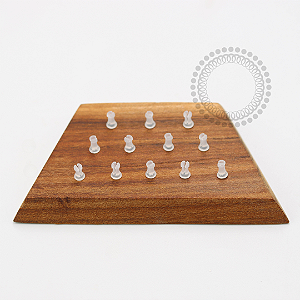 EP26 Expositor Trapezio Madeira 12 Presilhas Silicone