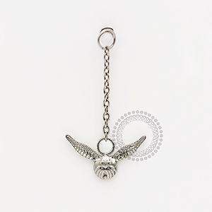 TN1844 Pingente Pomo De Ouro Harry Potter Titânio ASTM F-136