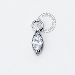 TN1926 Pingente Mini Navete Titânio ASTM F-136