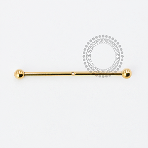 TN1927 Transversal Rosca Central Titânio PVD Gold