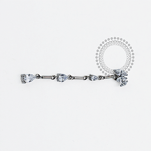 TN1955 Topo Pétalas Max Pingente CZ Titânio ASTM F136