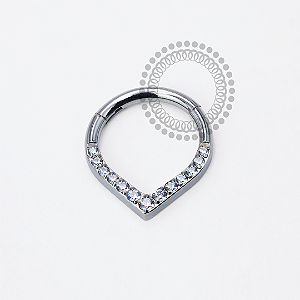 TN1961 Segmento Frontal Gota CZ Titânio ASTM F136