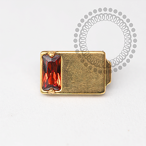 TN2018 Topo Bateria Baixa CZ Titânio PVD Gold