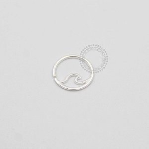 PR13 Argola Frontal Ondas Prata 925