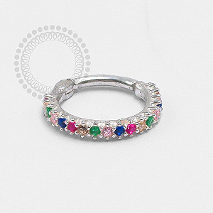 PR30 Segmento CZ Rainbow Prata 925