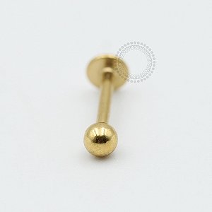 PVD14 Labret Aço PVD Gold