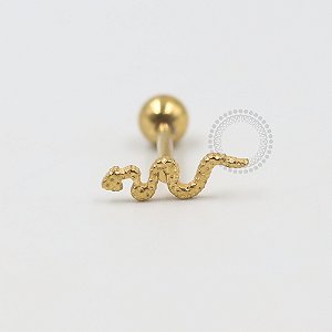 PVD35 Microbell Reto Cobra Aço PVD Gold