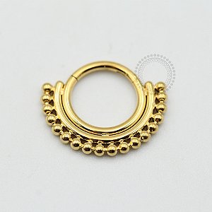 PVD42 Segmento Indiano Esferas Aço PVD Gold