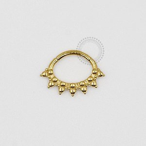 PVD43 Segmento Indiano 7 Esferas Aço PVD Gold