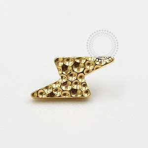 TN1051 Topo Mini Raio Martelado Titânio PVD Gold