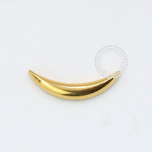 TN1058 Topo Lua Crescente Lisa Titânio PVD Gold