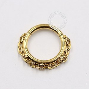 TN1092 Segmento 8mm Corrente Titânio PVD Gold