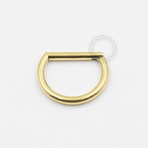 TN1148 Segmento Haste Reta Nostril Titânio PVD Gold