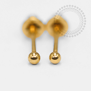 TN1374 Brinco Esfera Tarraxa Confort Titânio PVD Gold