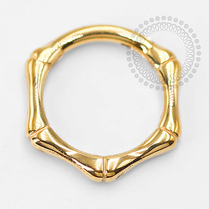 TN1407 Segmento Frontal 8mm Bambu Titânio PVD Gold