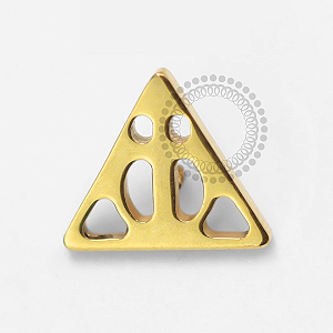 TN1498 Topo Símbolo Relíquias da Morte Titânio PVD Gold