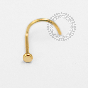 TN1598 Nostril Chapinha Titânio PVD Gold