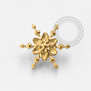 TN1642 Topo Floco de Neve Titanio PVD Gold