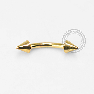TN1670 Microbell Curvo Spike Titânio PVD Gold
