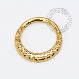 TN1778 Segmento Frontal 8mm Texturizado Titânio PVD Gold