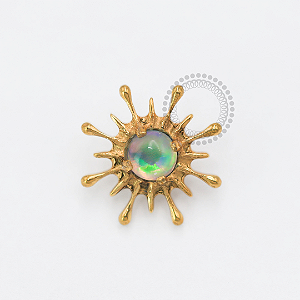 TN1796 Topo Opala Jelly Raios Titânio PVD Gold