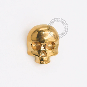 TN1824 Topo Caveira 3D Titânio PVD Gold