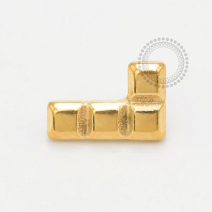 TN1833 Topo Tetris Barra L Titânio PVD Gold