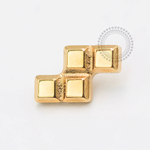 TN1837 Topo Tetris Barra Z Titânio PVD Gold