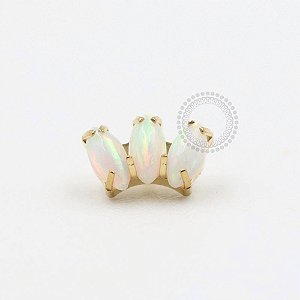 TN503 Topo Mini Cluster Opala Titânio PVD Gold