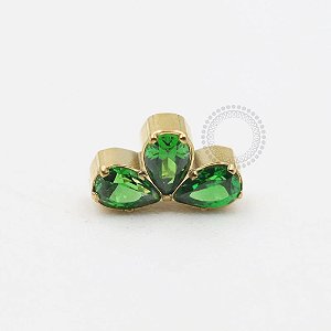 TN555 Topo 3 Gotas Esmeralda Titânio PVD Gold