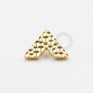 TN612 Topo V Martelado Titânio PVD Gold