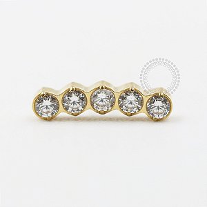 TN703 Topo Cluster 5 CZ Titanio PVD Gold