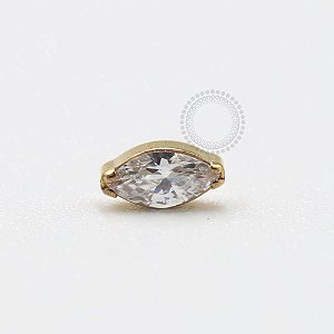 TN883 Topo Zirconia Navete Titânio PVD Gold
