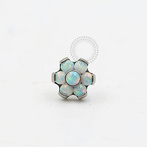 TN1008 Topo Flor Opala Push Pin Titânio ASTM F136