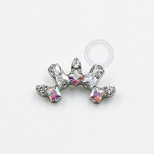 TN1031 Topo Cluster CZ Baguetes Boreal  Titânio ASTM F-136