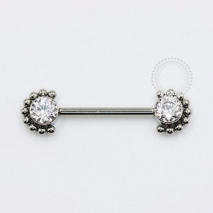 TN1040 Nipple Indiano Push Pin Unilateral Titânio ASTM F136