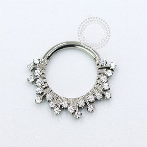 TN1067 Segmento 8mm Chuva CZ Titânio ASTM F136