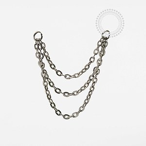TN1082 Corrente Elo Triplo 0.8mm Titânio ASTM F136