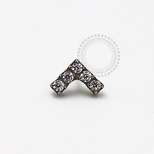 TN1154 Topo V Zirconias Push Pin Titânio ASTM F136