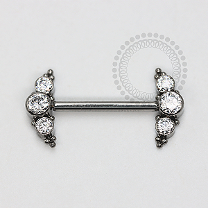 TN1166 Nipple Cluster Push Pin Unilateral  Titânio ASTM F136