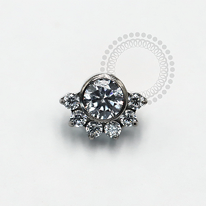 TN1203 Topo Meia Flor Zirconias Titânio ASTM F-136