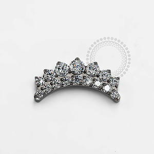 TN1264 Topo Cluster Tiara de Zirconias Titânio ASTM F-136