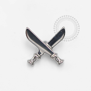 TN1277 Topo Espadas Cruzadas Titânio ASTM F-136