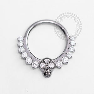 TN1309 Segmento 10mm Caveira CZ Frontal Titânio ASTM F136